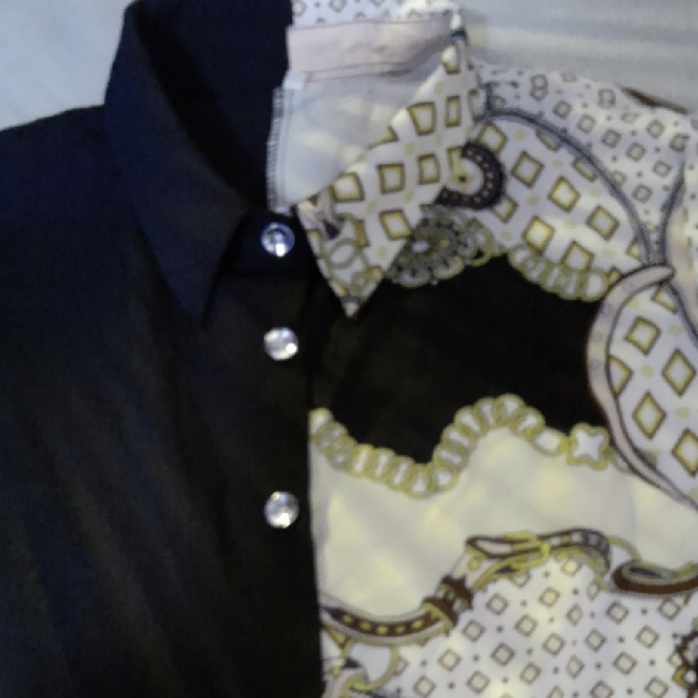 Chic Black and Patterned Skirt - image 3